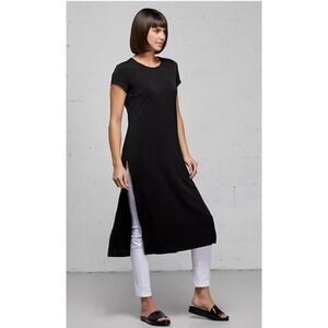 Anatomie Black Midi Devia Two Side HI Zipper Dress Made in Italy‎ XL